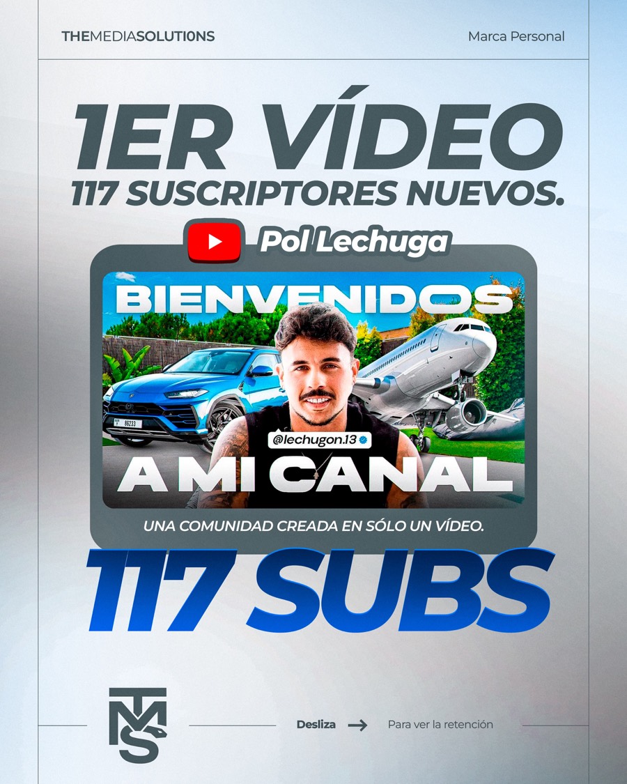 Pol Lechuga · 117 subs con su 1er vídeo